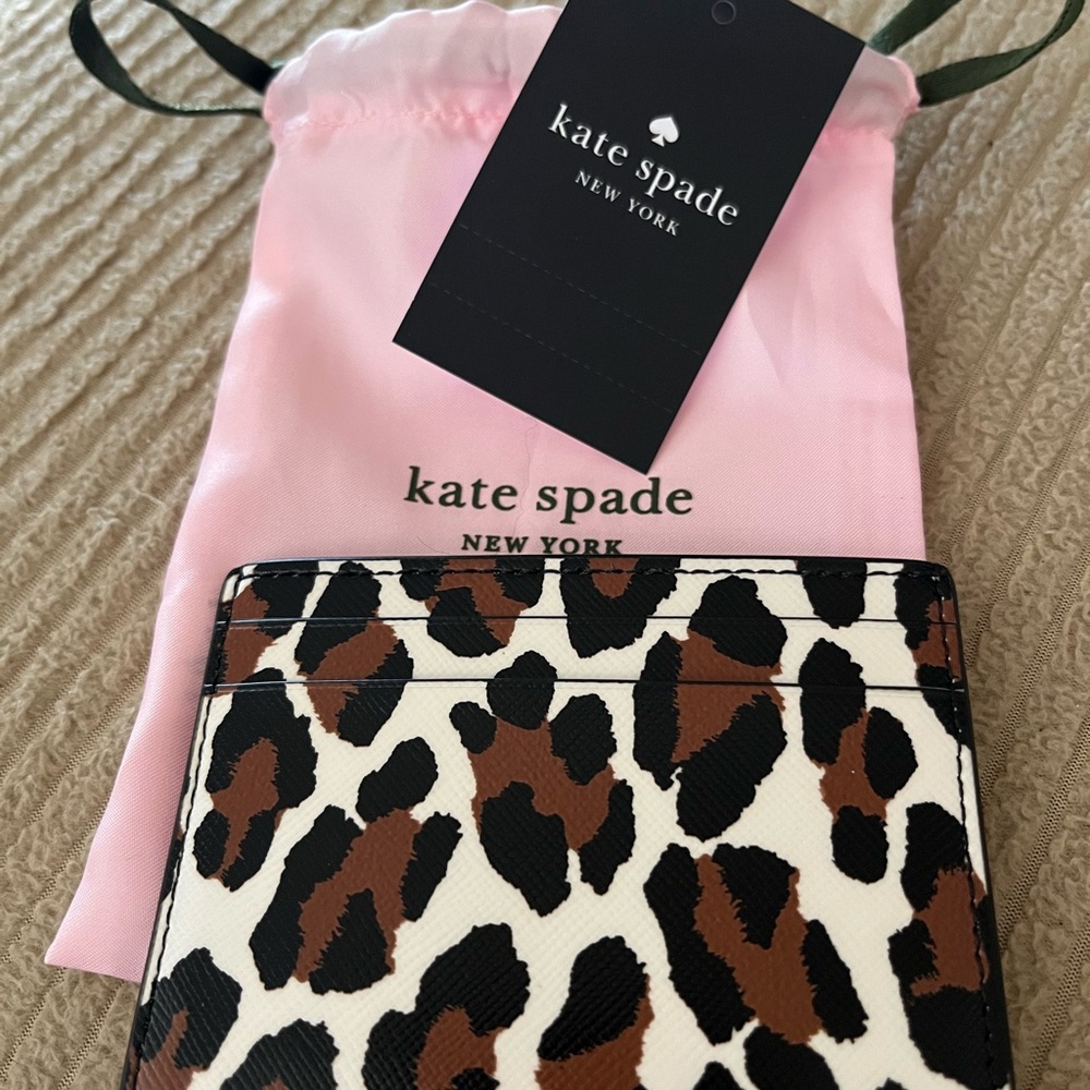 Kate Spade Spotted Leopard Card Case